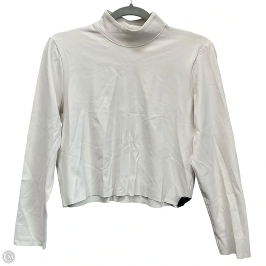 Athletic Top Long Sleeve Collar By Nike Apparel In Beige, Size: Xl