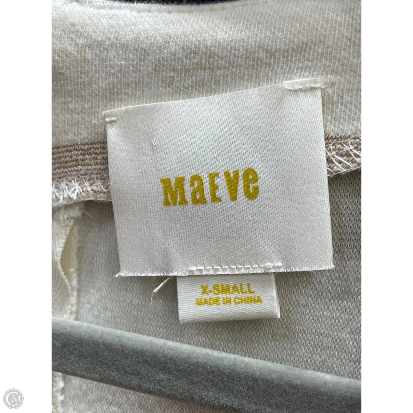 Top Short Sleeve By Maeve In Tan, Size: Xs