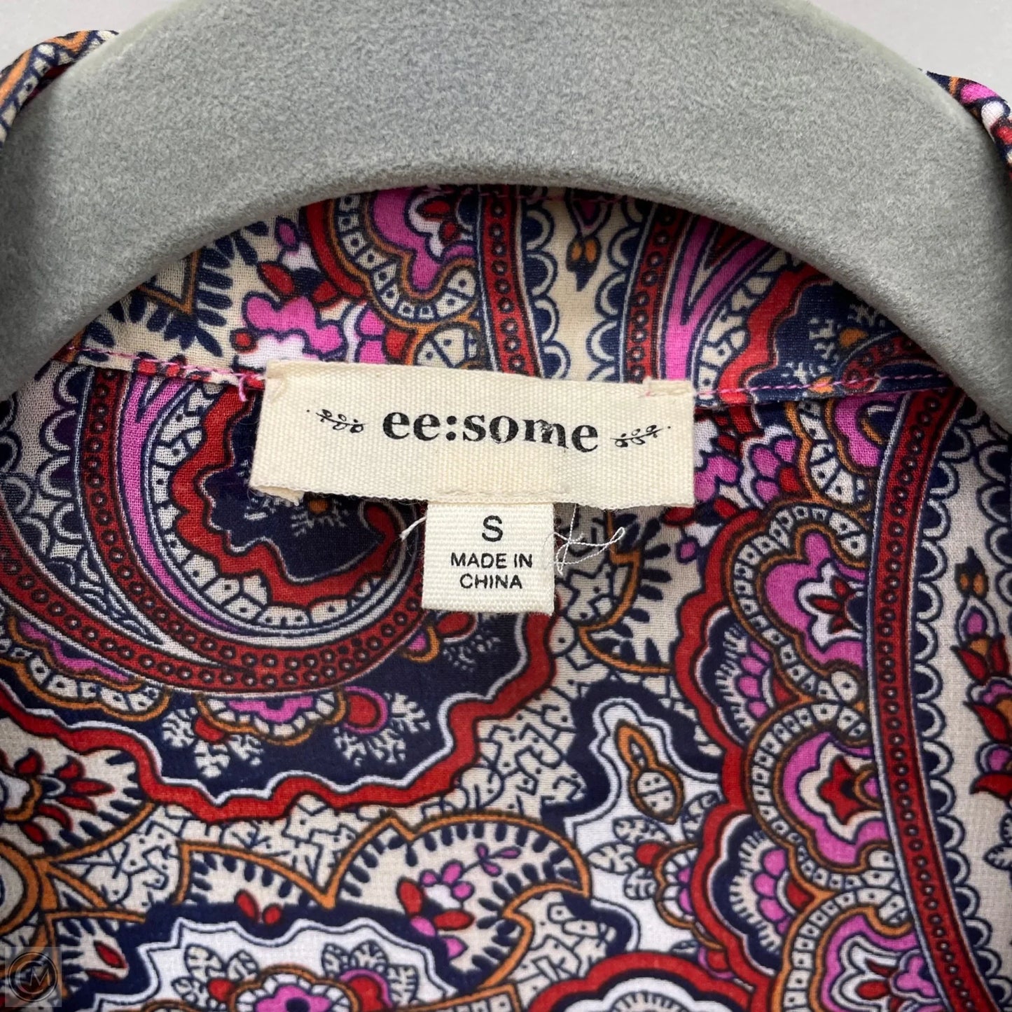 Blouse Long Sleeve By Ee Some In Multi-colored, Size: S