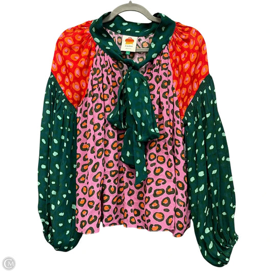 Blouse Long Sleeve By Farm Rio In Multi-colored, Size: Xs