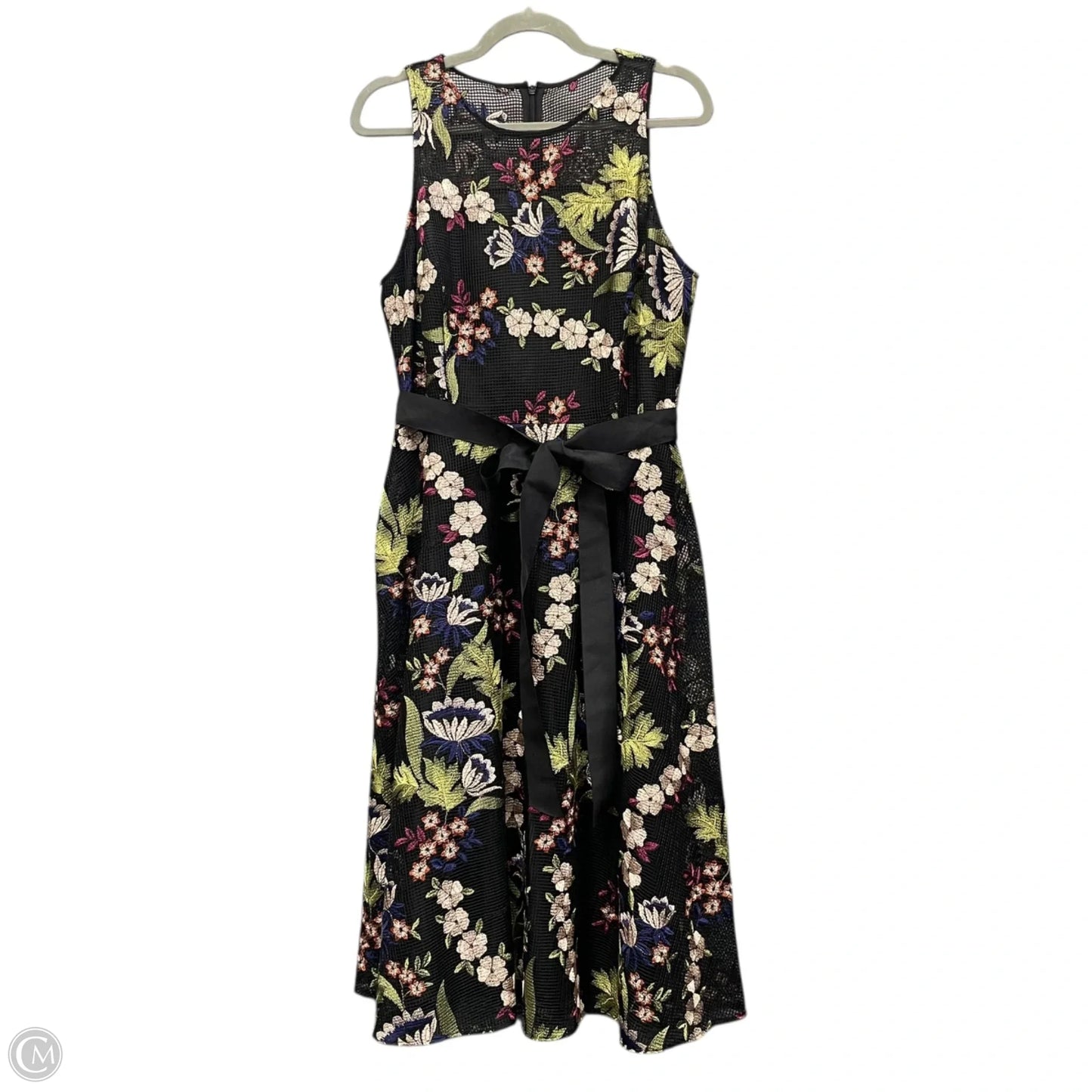 Dress Party Midi By Tahari By Arthur Levine In Black, Size: 12