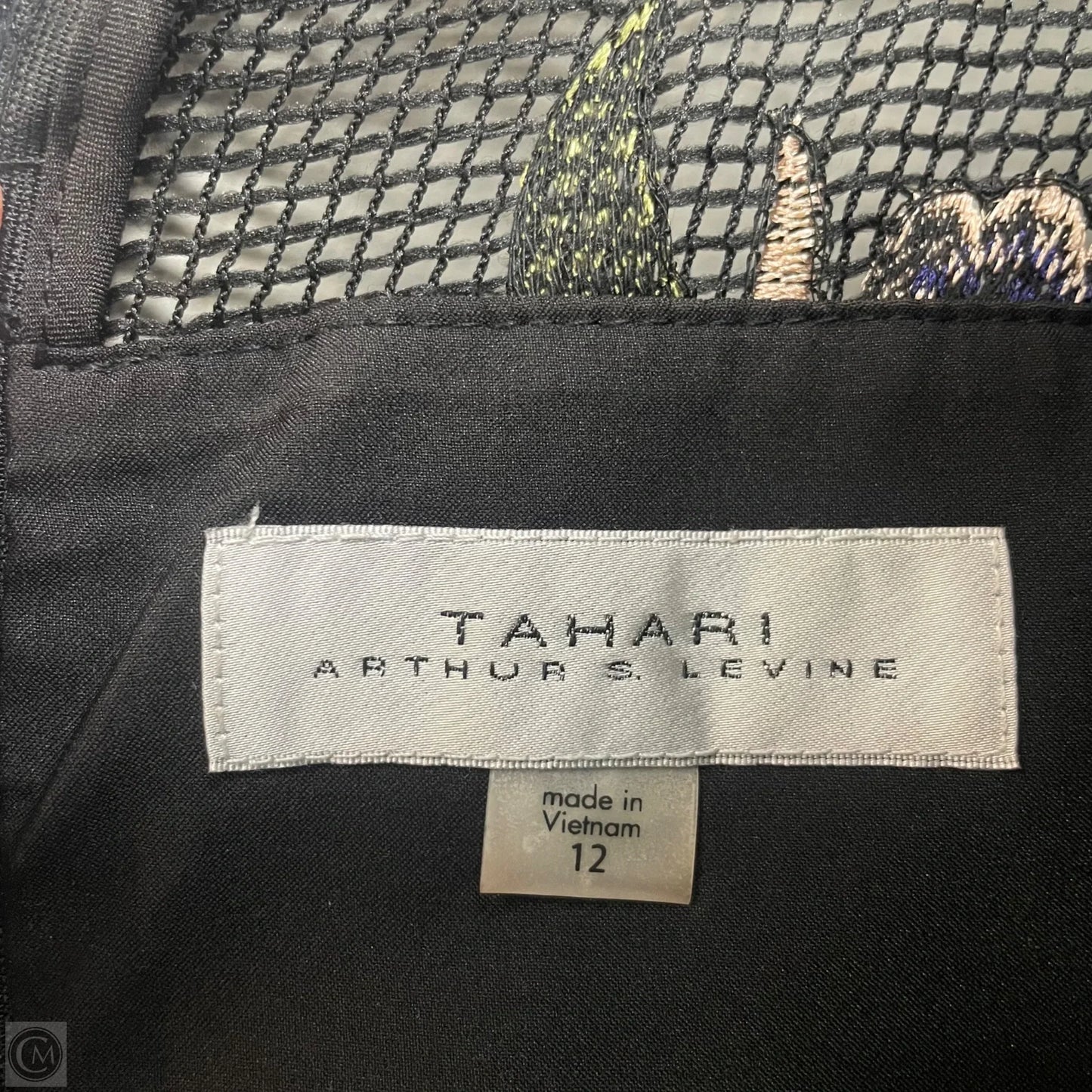 Dress Party Midi By Tahari By Arthur Levine In Black, Size: 12