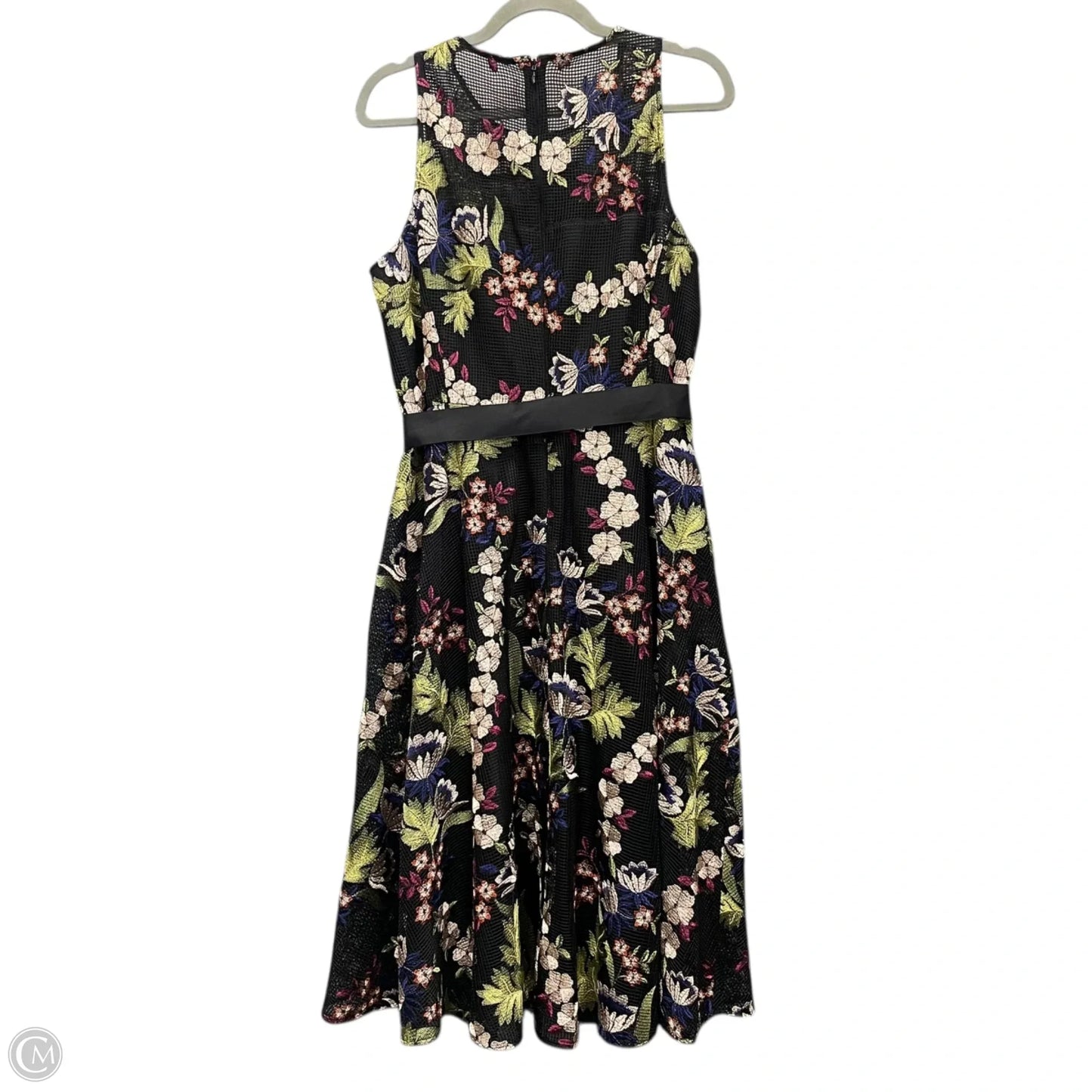 Dress Party Midi By Tahari By Arthur Levine In Black, Size: 12