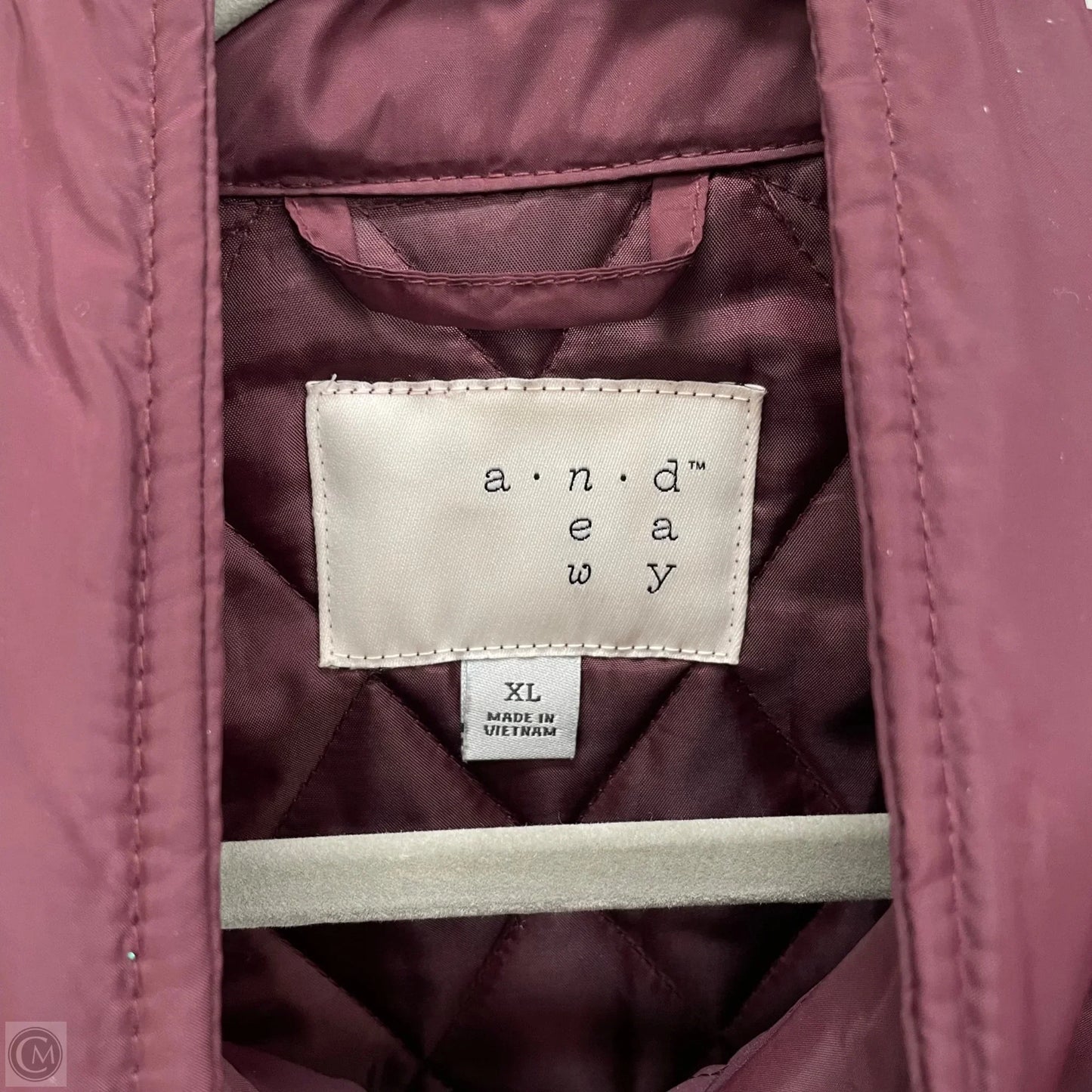 Jacket Puffer & Quilted By A New Day In Maroon, Size: Xl