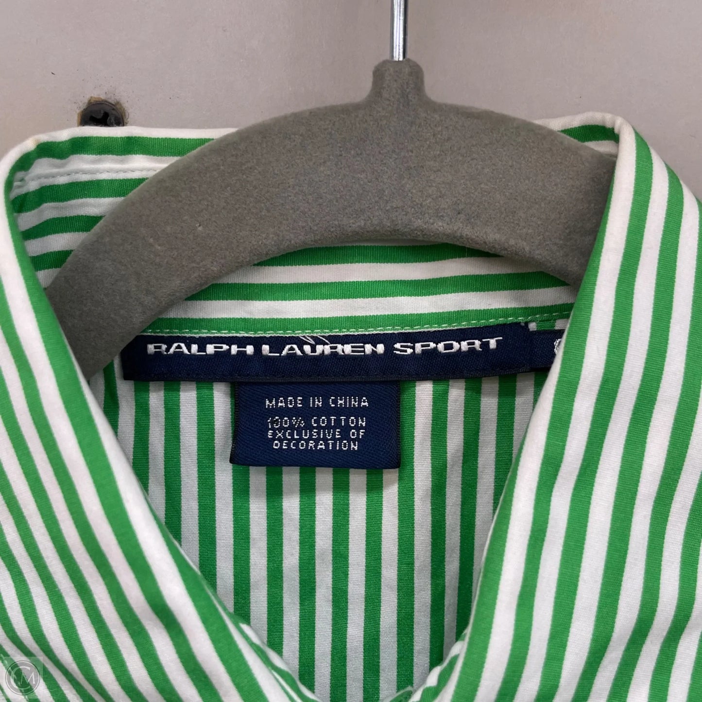 Dress Casual Short By Ralph Lauren In Green & White, Size: 6