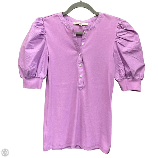 Top Short Sleeve By Loft In Purple, Size: Xs