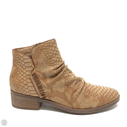 Boots Ankle Heels By Bare Traps In Snakeskin Print, Size: 10