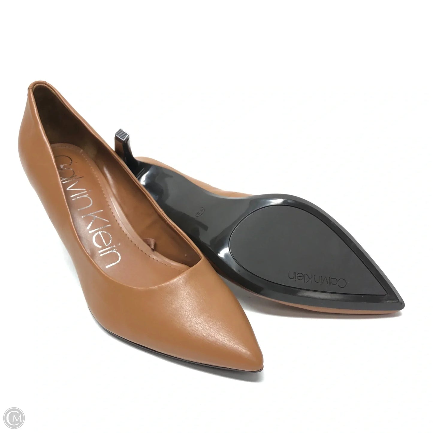 Shoes Heels Block By Calvin Klein In Brown, Size: 9.5