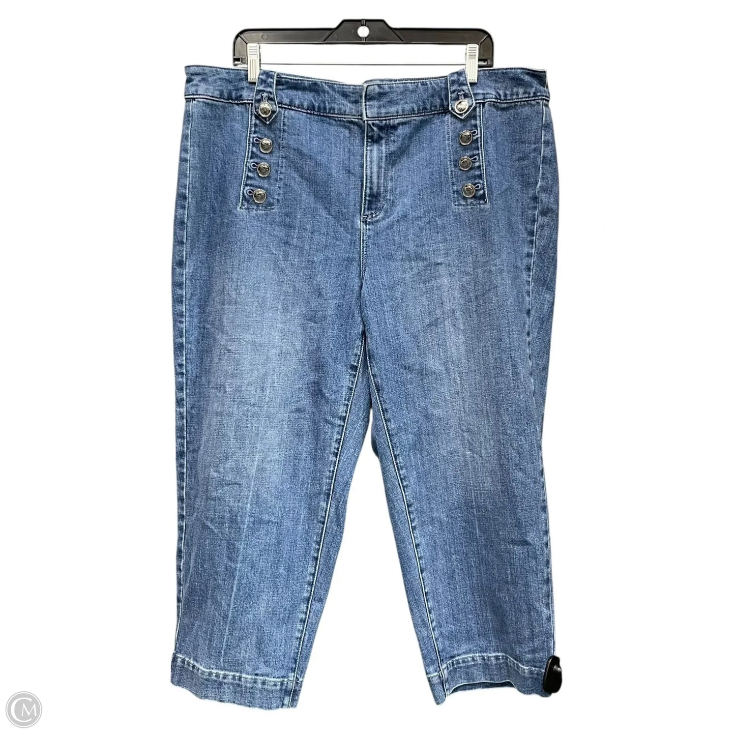 Jeans Straight By Talbots In Blue Denim, Size: 18