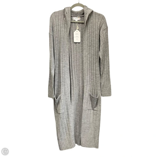 Sweater Cardigan By Pink Rose In Grey, Size: M