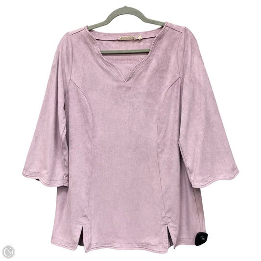 Tunic 3/4 Sleeve By Soft Surroundings In Purple, Size: S