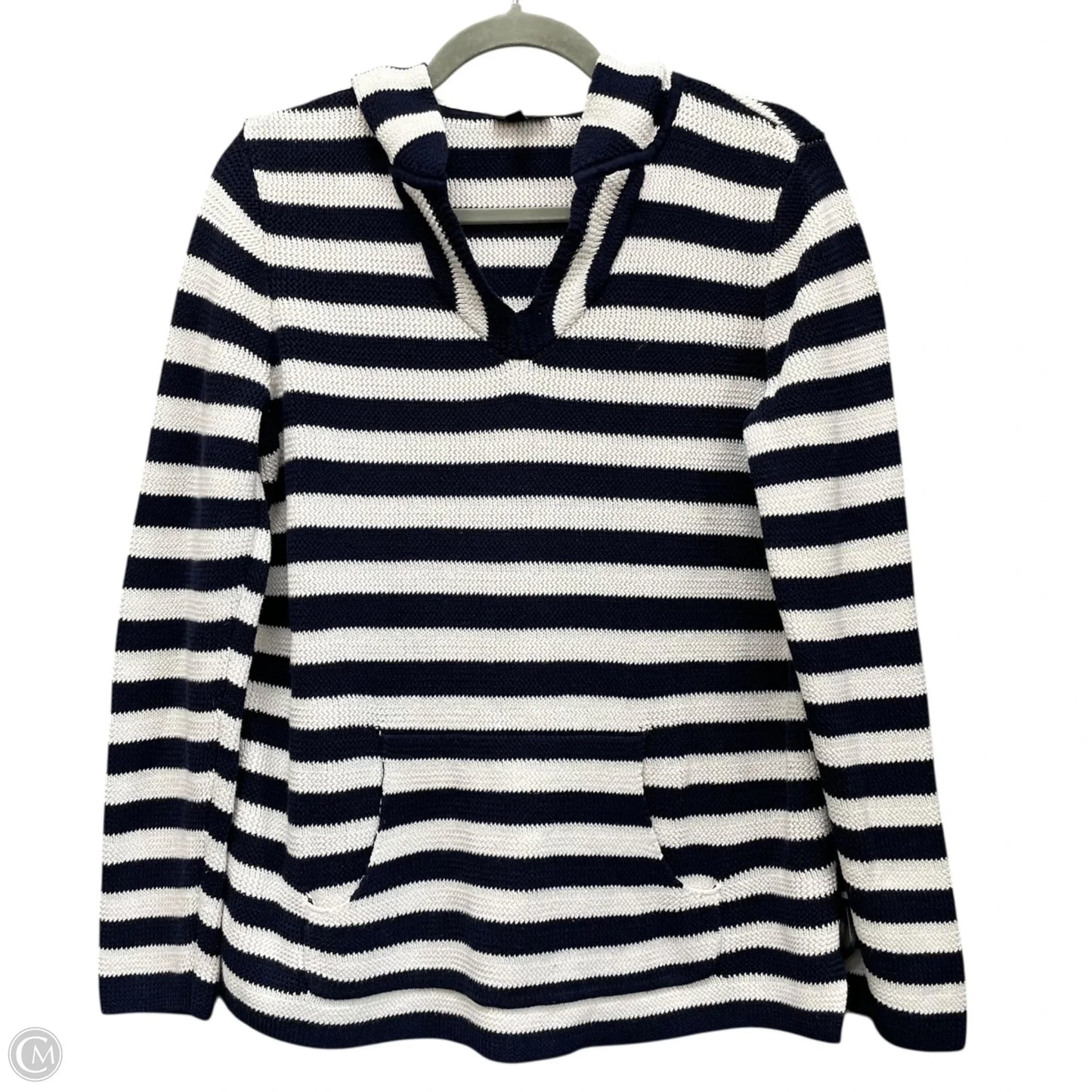 Sweater By Talbots In Blue & White, Size: L