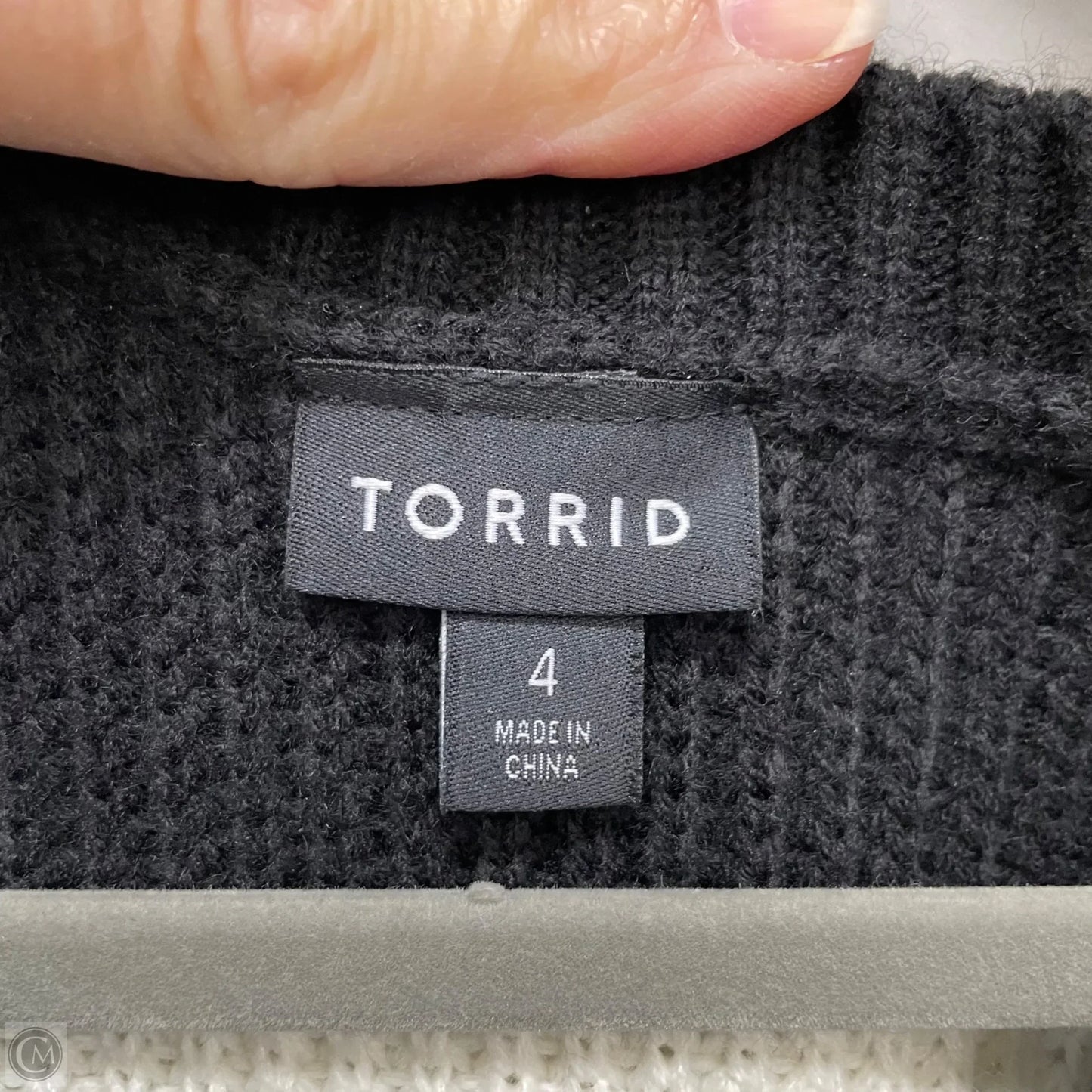Sweater Short Sleeve By Torrid In Black & Cream, Size: 4x