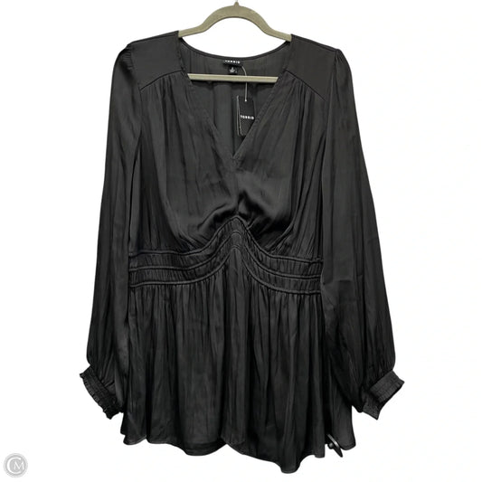 Blouse Long Sleeve By Torrid In Black, Size: 2x