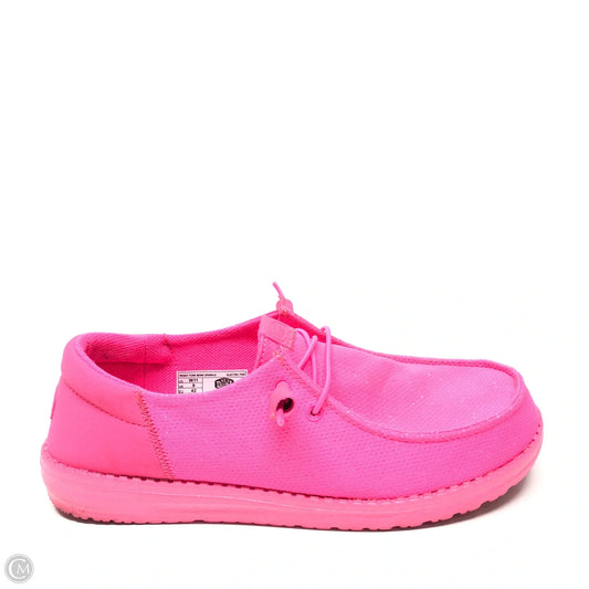 Shoes Flats By Hey Dude In Pink, Size: 11