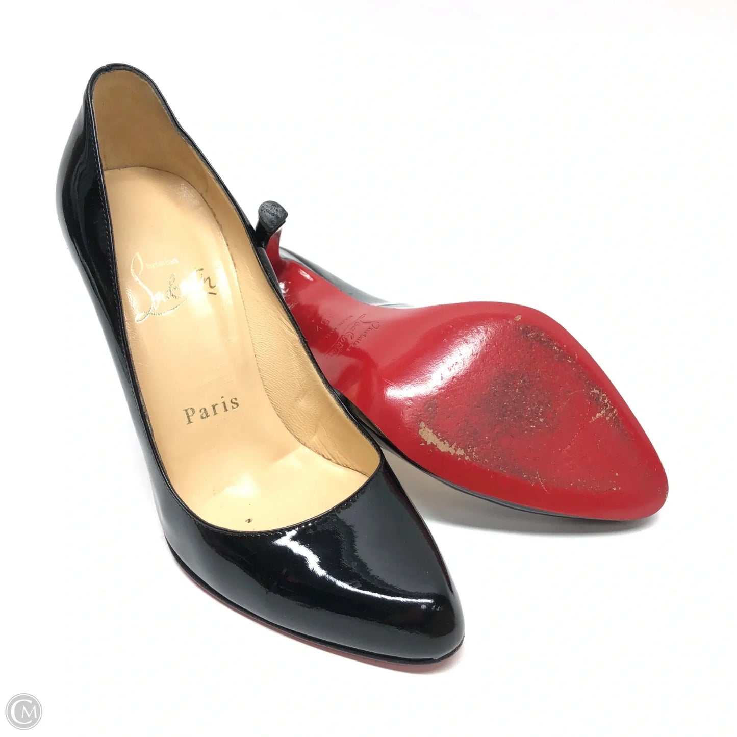 Shoes Luxury Designer By Christian Louboutin In Black, Size: 5