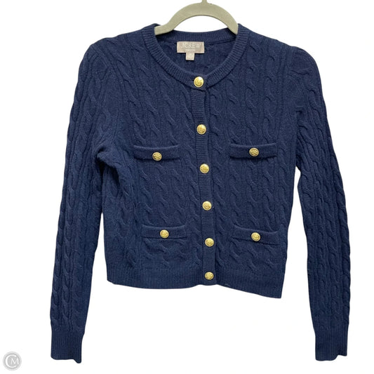 Sweater Cardigan Cashmere By J. Crew In Navy, Size: Xs