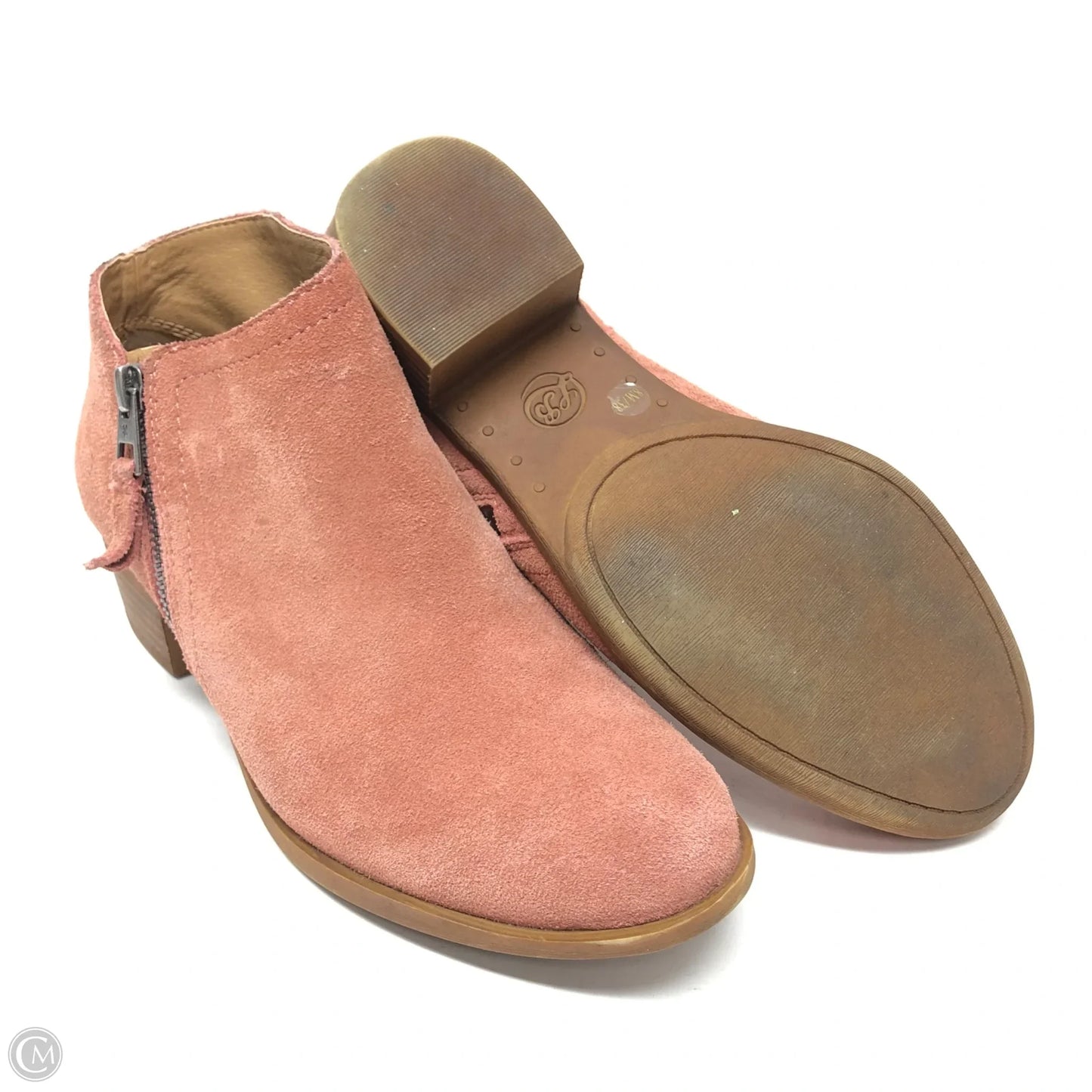 Boots Ankle Heels By Lucky Brand In Orange, Size: 8