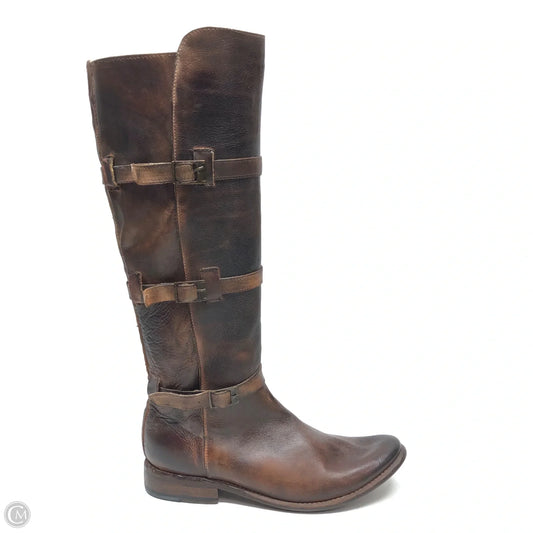 Boots Knee Flats By Bed Stu In Brown, Size: 9