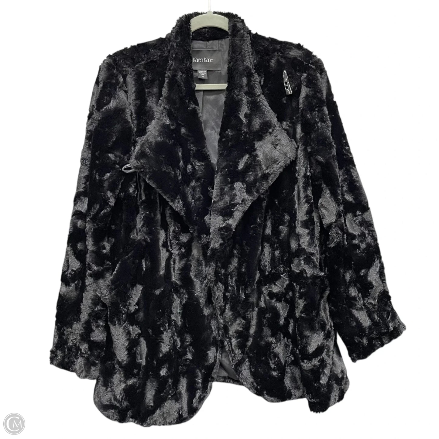 Jacket Faux Fur & Sherpa By Karen Kane In Black, Size: M