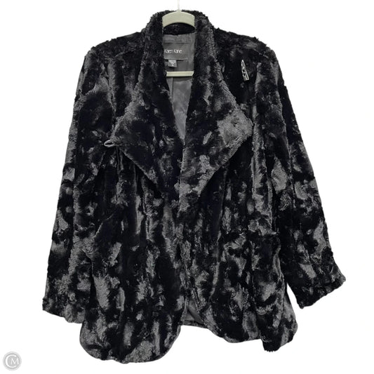 Jacket Faux Fur & Sherpa By Karen Kane In Black, Size: M