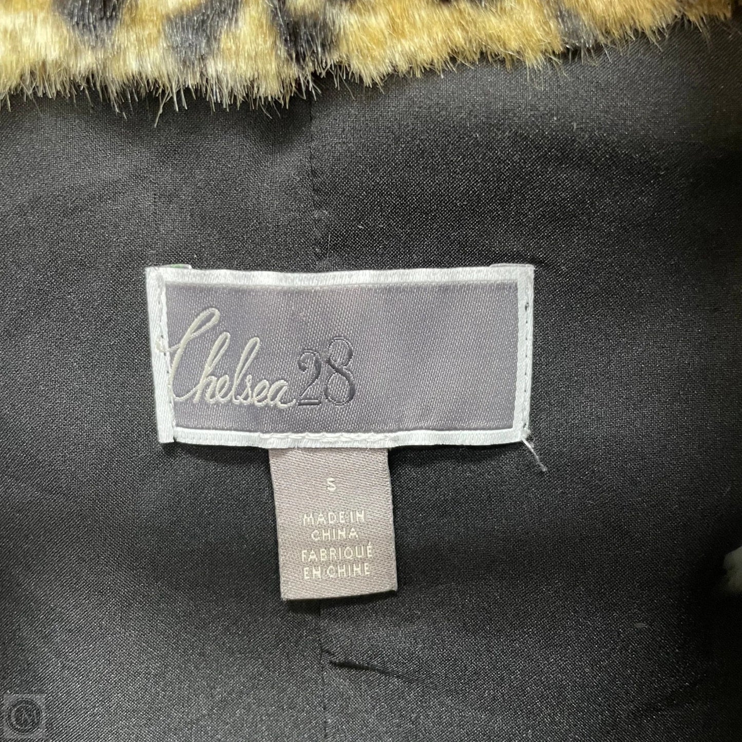 Coat Faux Fur & Sherpa By Chelsea 28 In Animal Print, Size: S