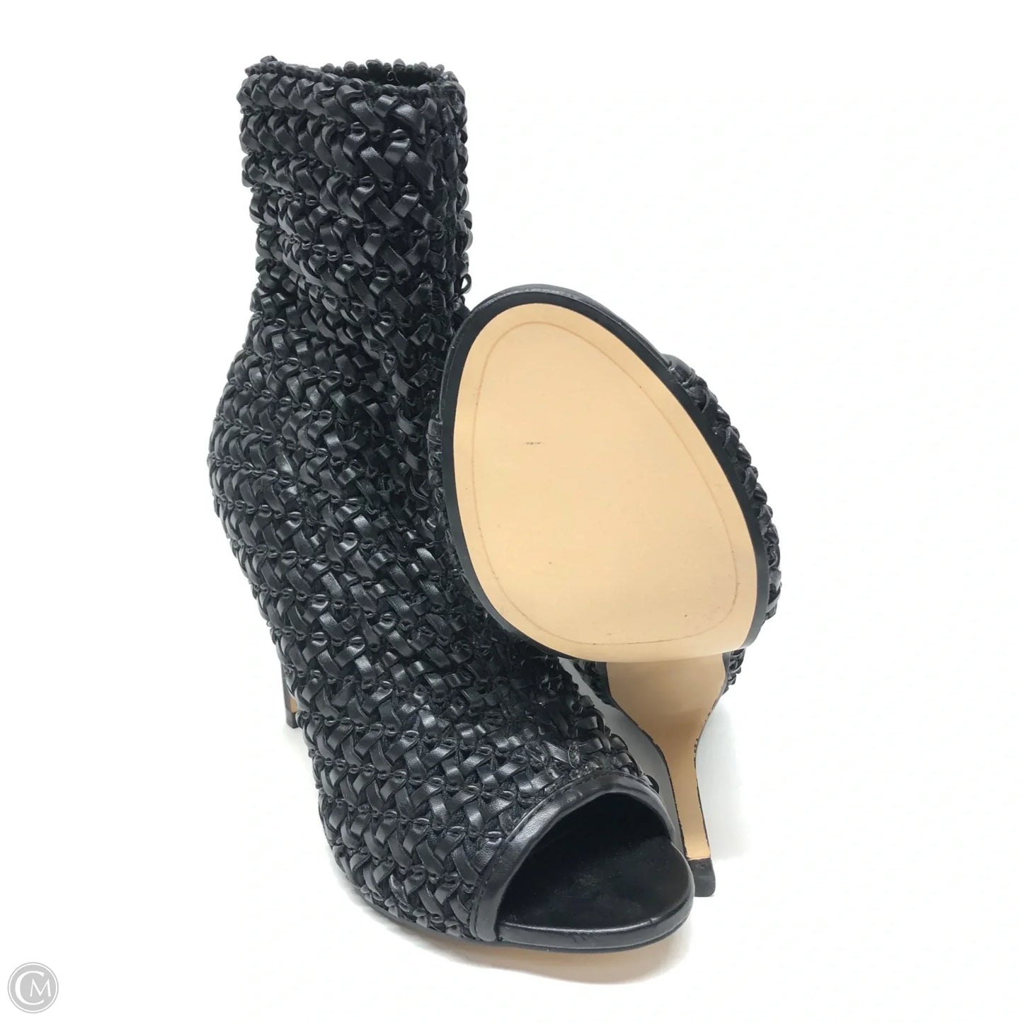 Boots Ankle Heels By Zara Women In Black, Size: 6.5