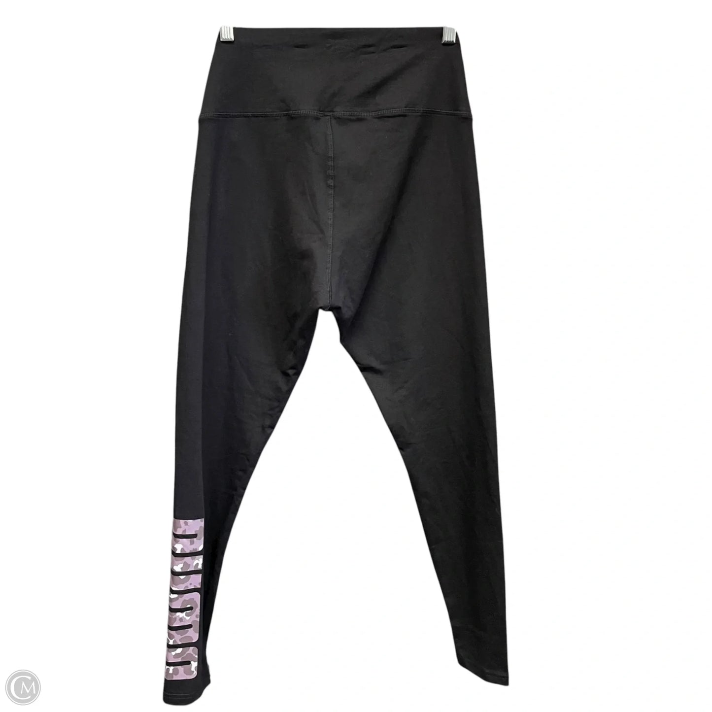 Athletic Leggings By Puma In Black & Purple, Size: M