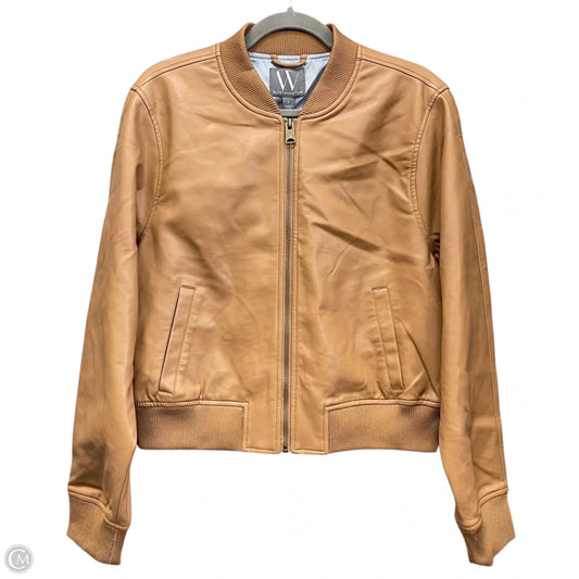 Jacket Moto By Worthington In Tan, Size: L