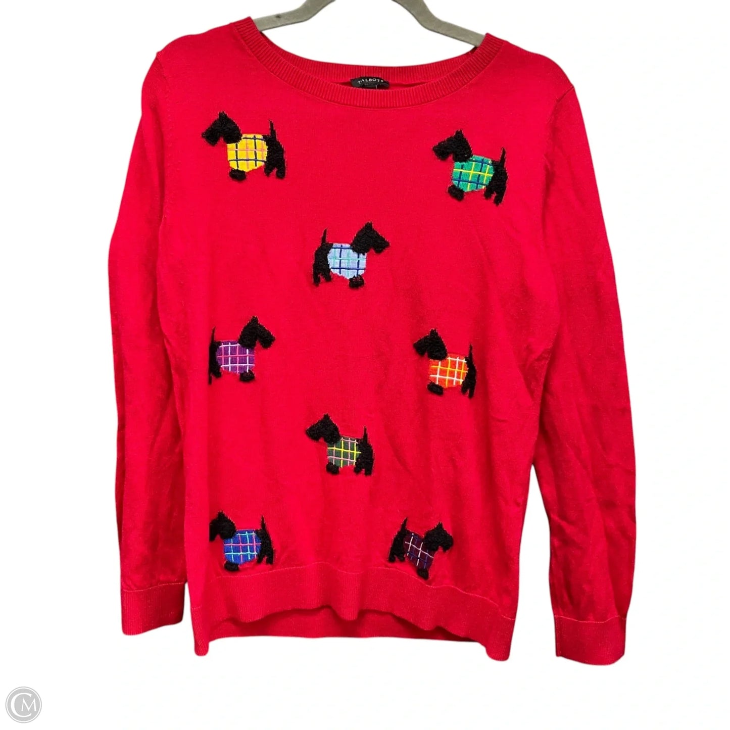 Sweater By Talbots In Black & Red, Size: M