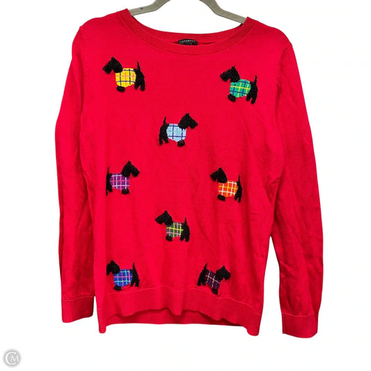 Sweater By Talbots In Black & Red, Size: M
