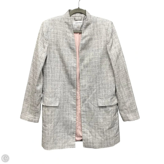 Blazer By Calvin Klein In Grey, Size: 12
