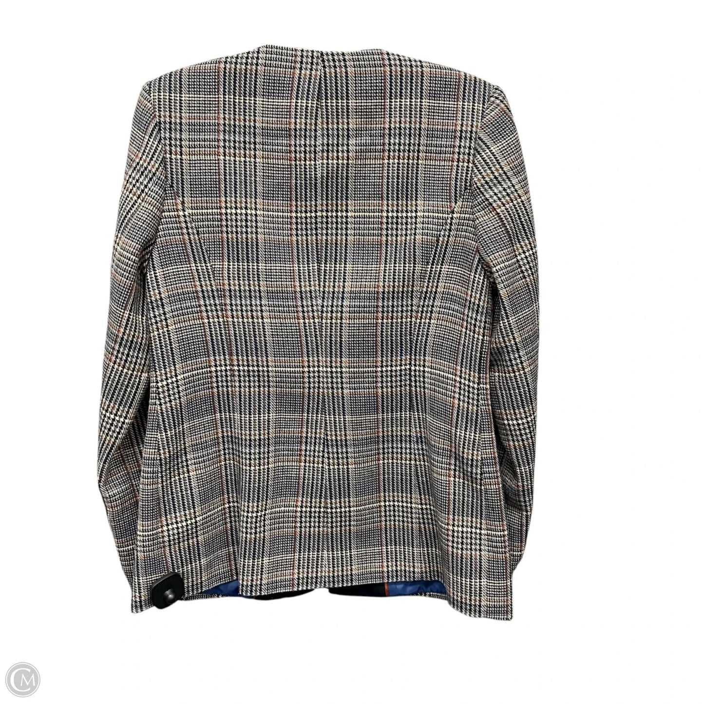 Blazer By Calvin Klein In Plaid Pattern, Size: 6