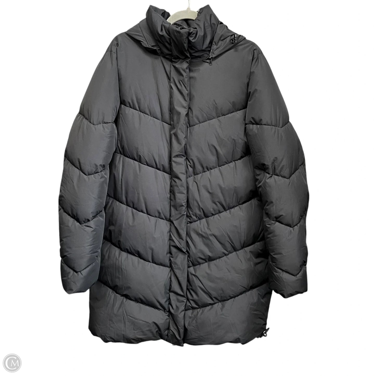 Coat Puffer & Quilted By Forever 21 In Black, Size: L