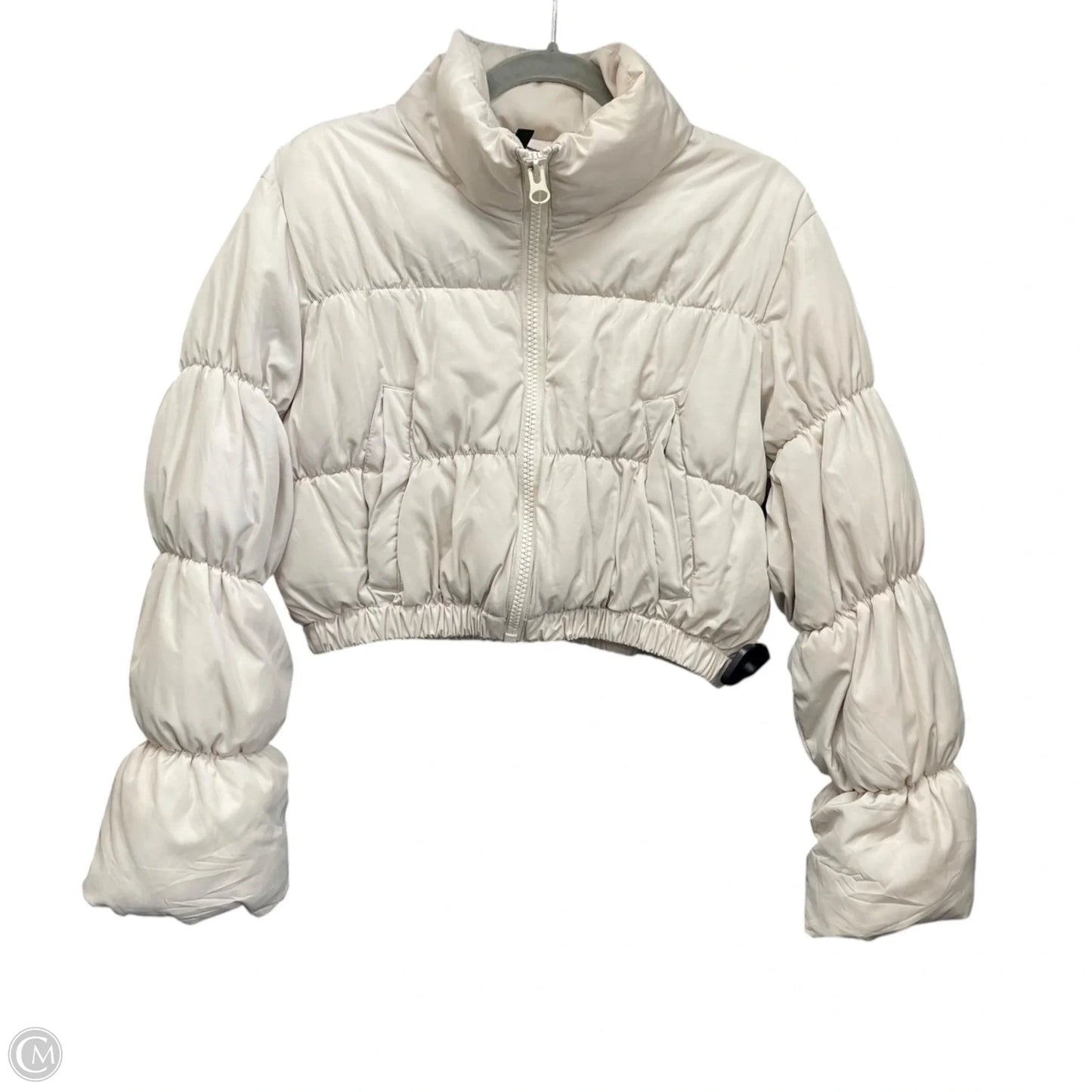 Jacket Puffer & Quilted By Divided In Beige, Size: M