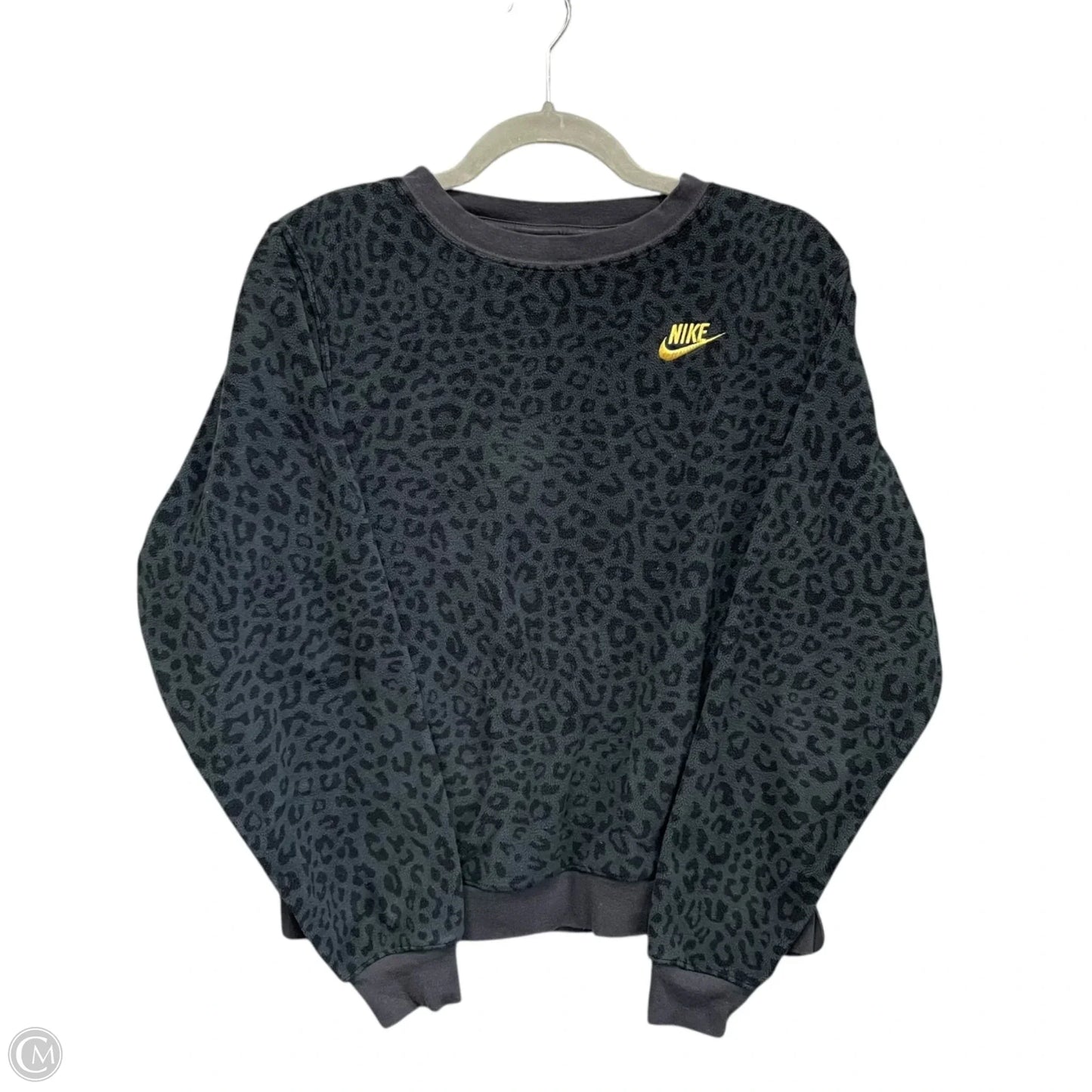 Sweatshirt Crewneck By Nike Apparel In Black & Grey, Size: Xs