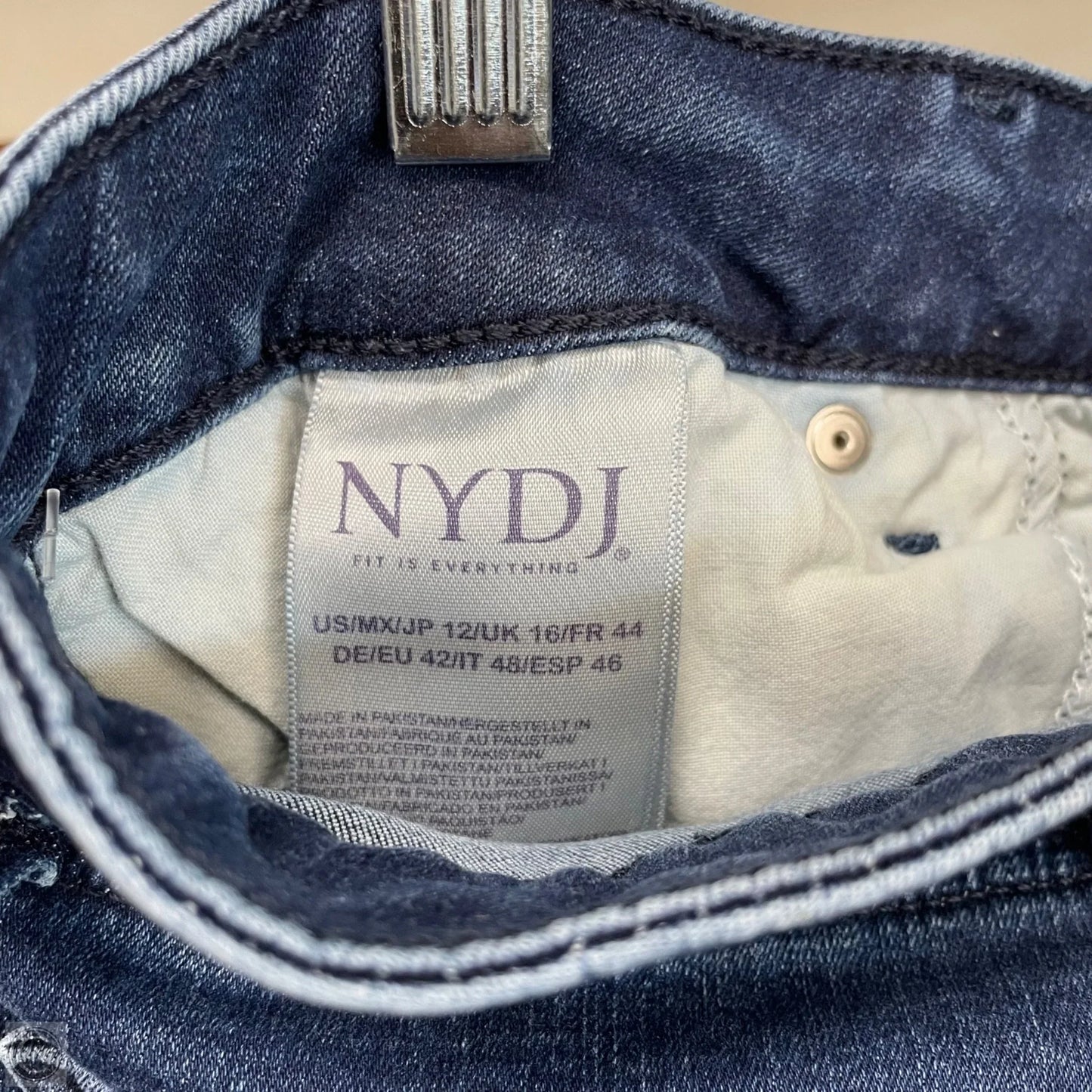 Jeans Straight By Not Your Daughters Jeans In Blue Denim, Size: 12