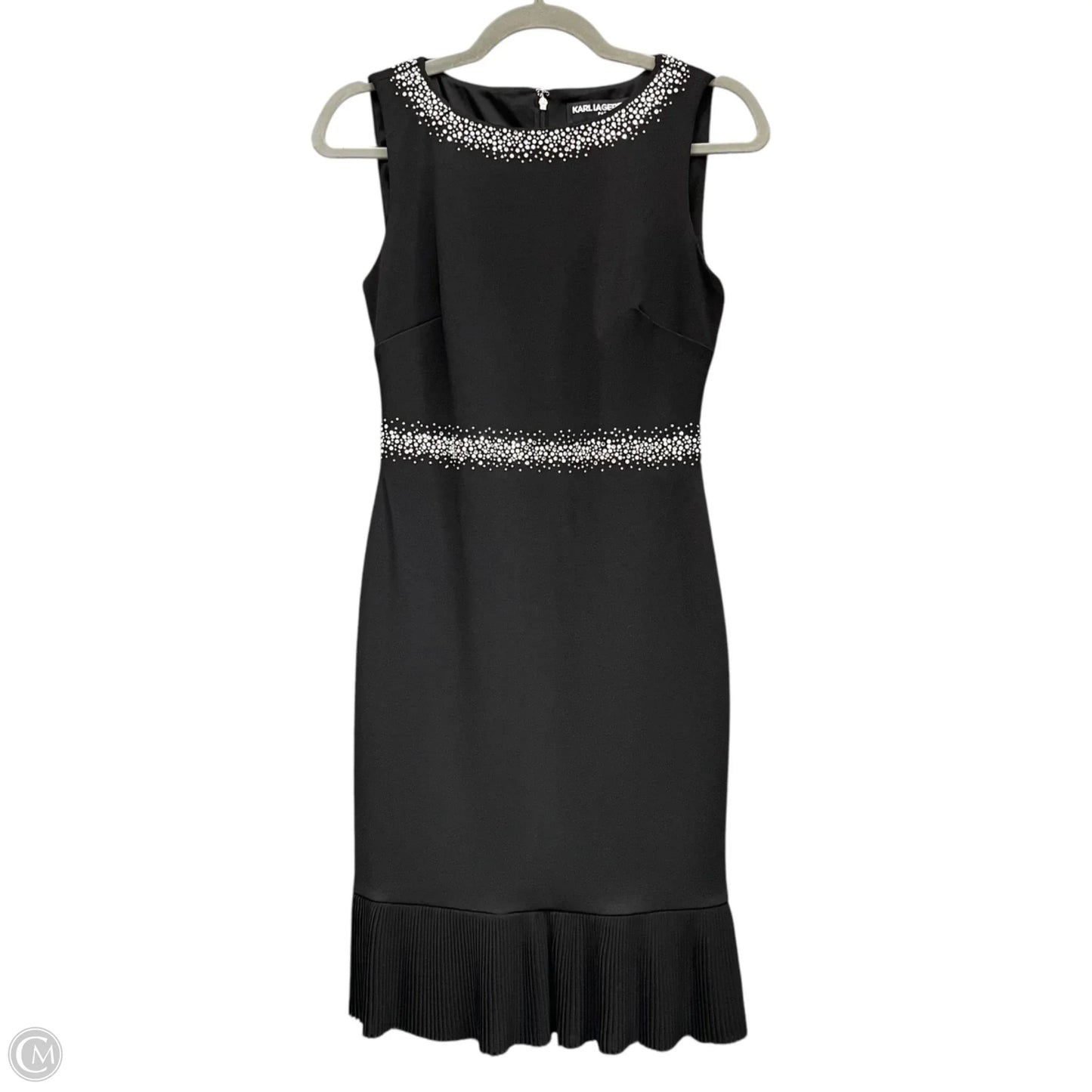 Dress Designer By Karl Lagerfeld In Black & Cream, Size: 2
