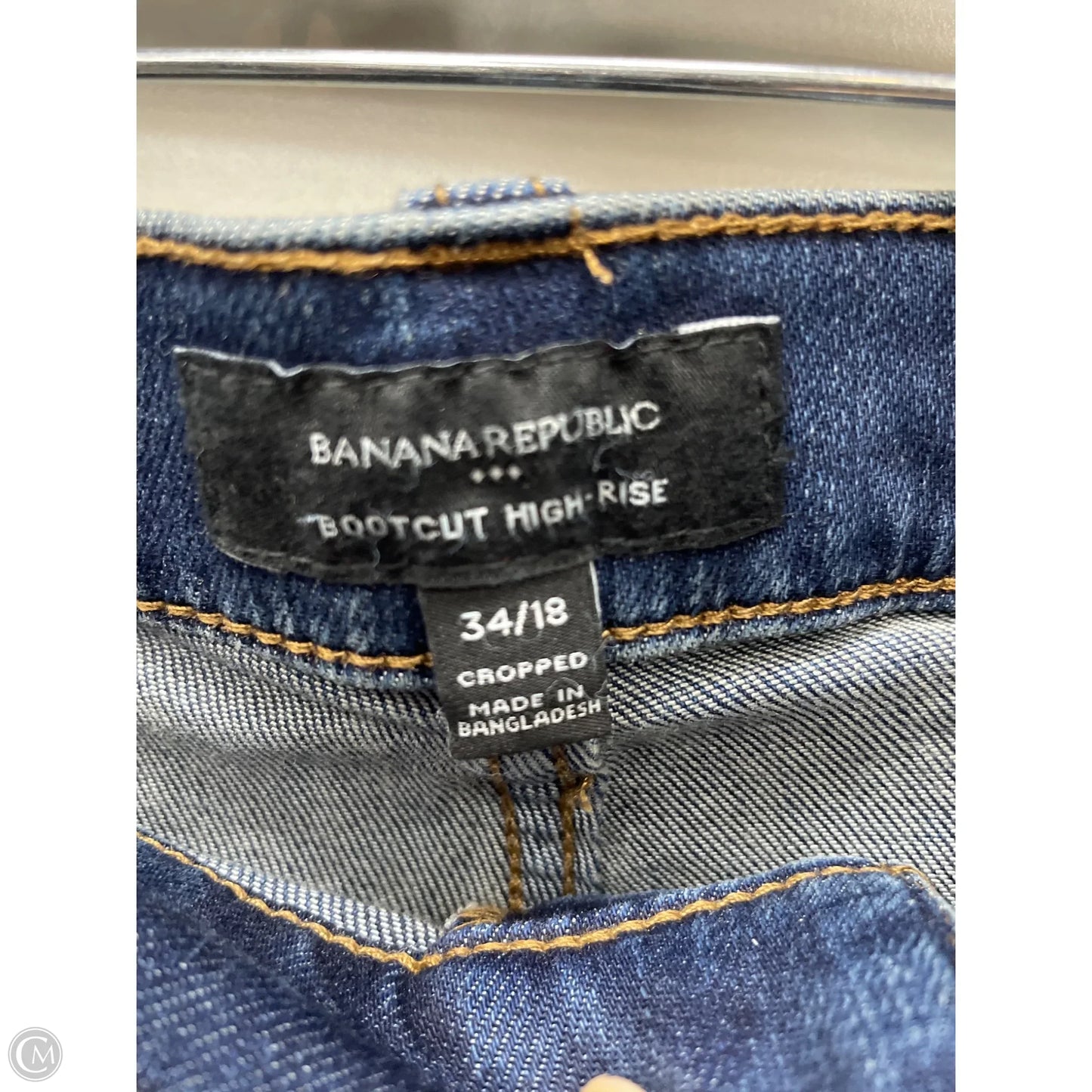 Jeans Boot Cut By Banana Republic In Blue Denim, Size: 18