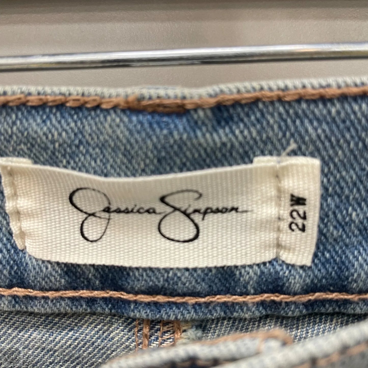 Jeans Cropped By Jessica Simpson In Blue Denim, Size: 22