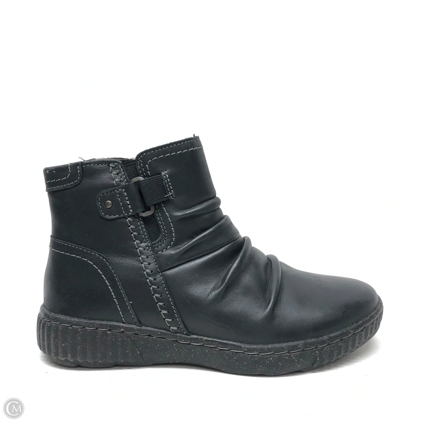 Boots Ankle Flats By Clarks In Black, Size: 6