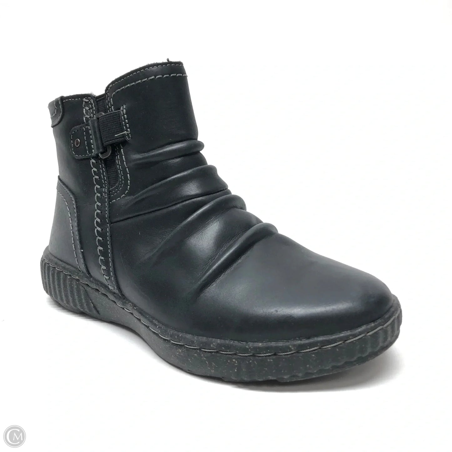 Boots Ankle Flats By Clarks In Black, Size: 6
