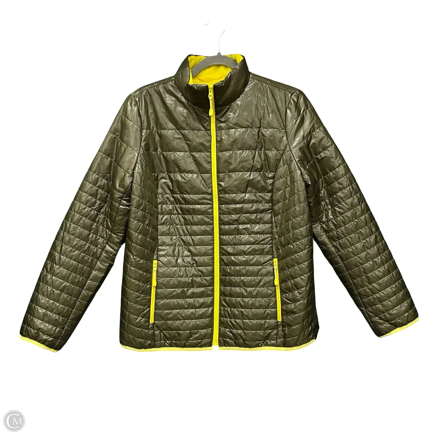 Jacket Puffer & Quilted By Talbots In Green, Size: S