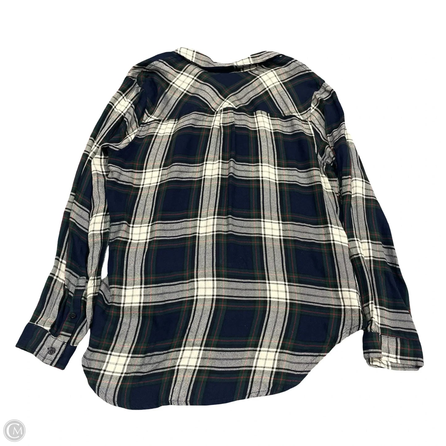 Top Long Sleeve By Current Air In Plaid Pattern, Size: M