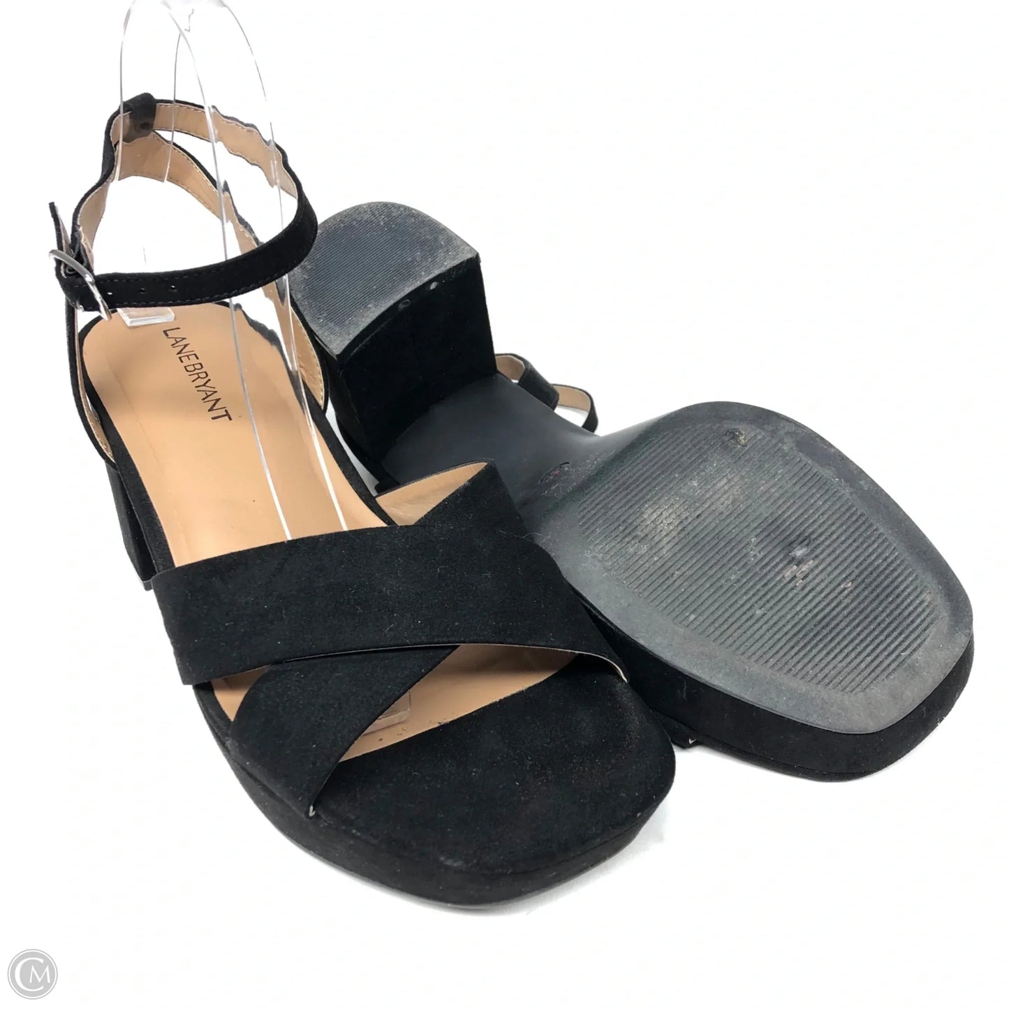 Sandals Heels Block By Lane Bryant In Black, Size: 8.5