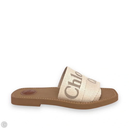 Sandals Luxury Designer By Chloe In Beige, Size: 9