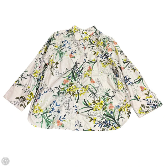 Top Long Sleeve By Chicos In Multi-colored, Size: 18