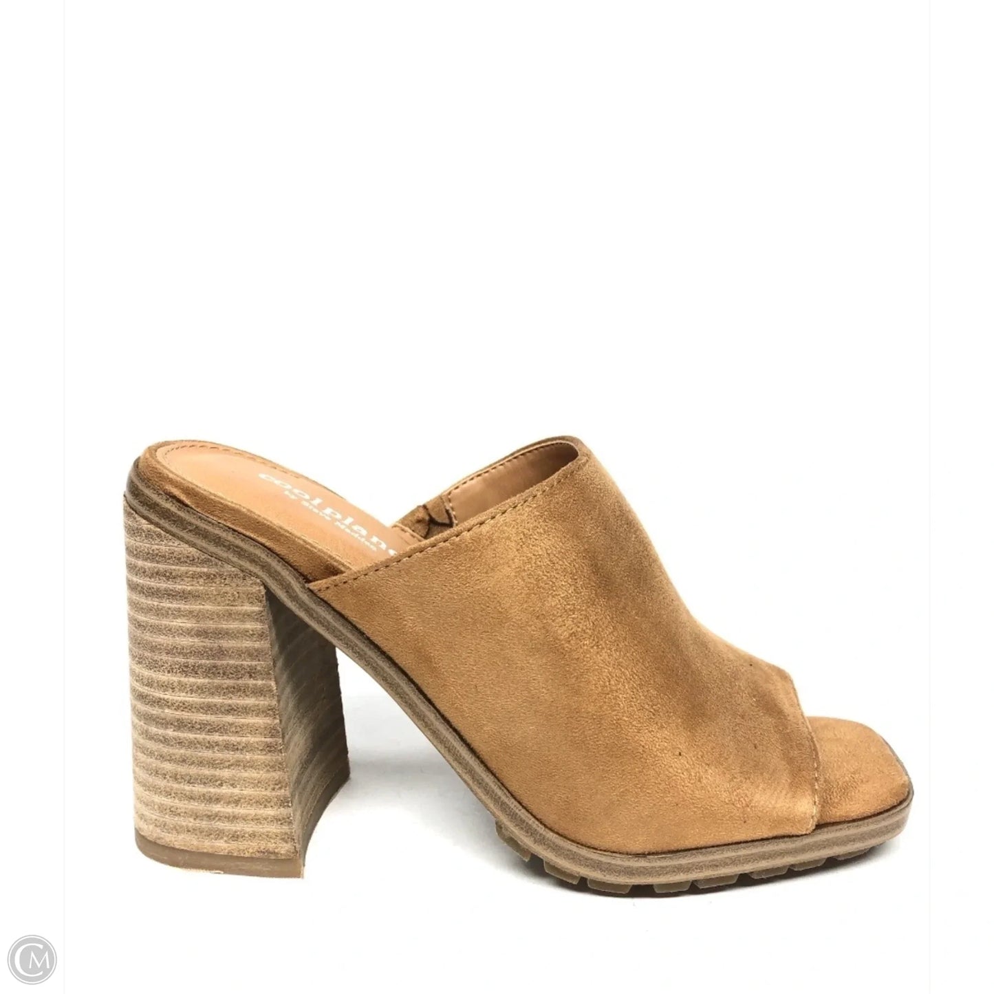 Sandals Heels Block By Steve Madden In Tan, Size: 6.5