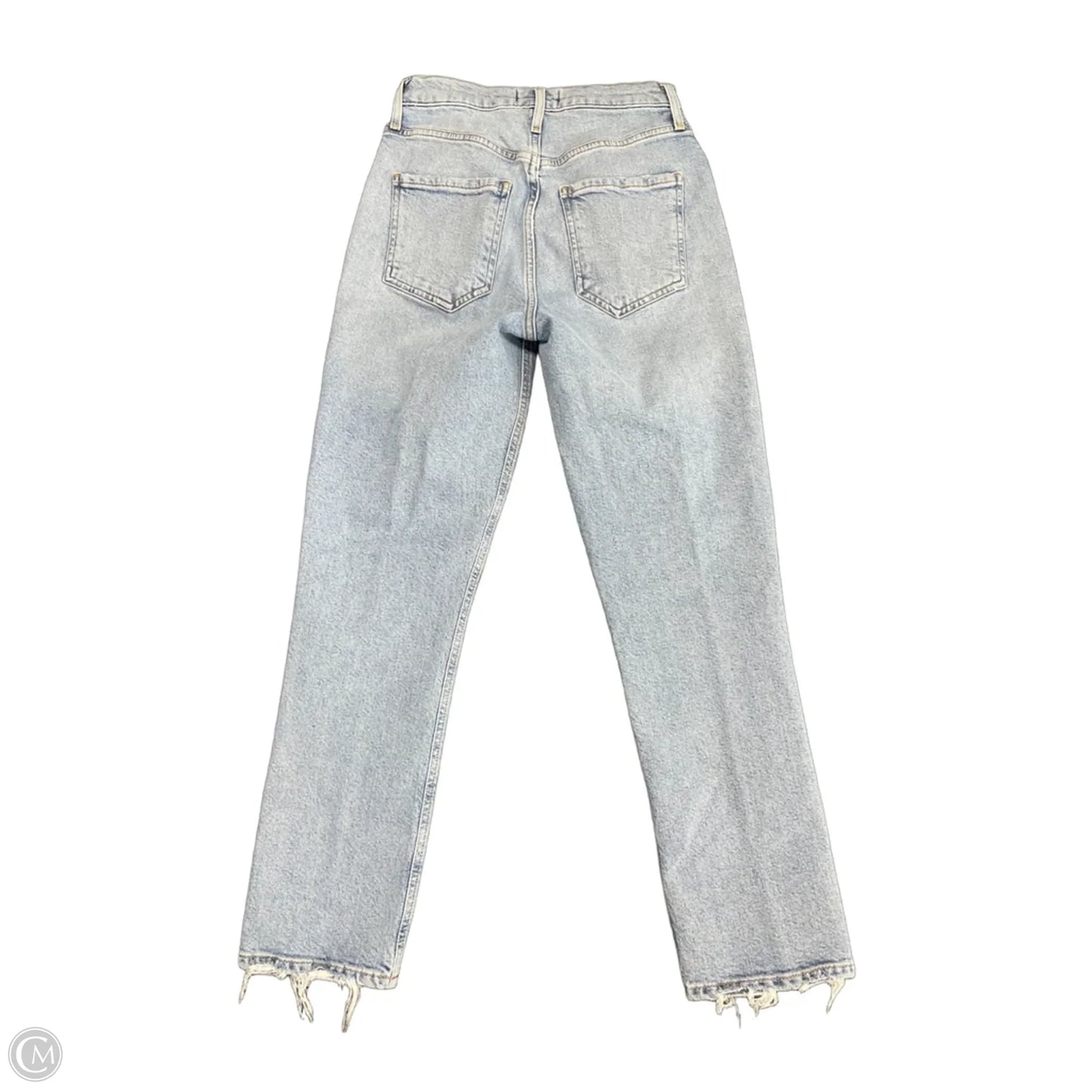 Jeans Straight By Agolde In Blue Denim, Size: 0
