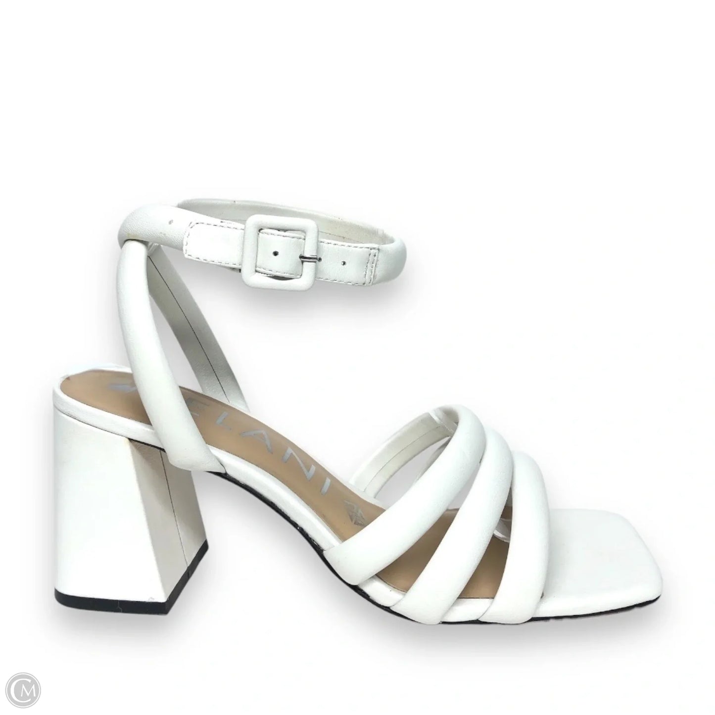 Sandals Heels Block By Antonio Melani In White, Size: 9.5